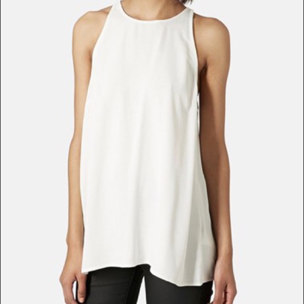 Topshop Layered Split Back Top